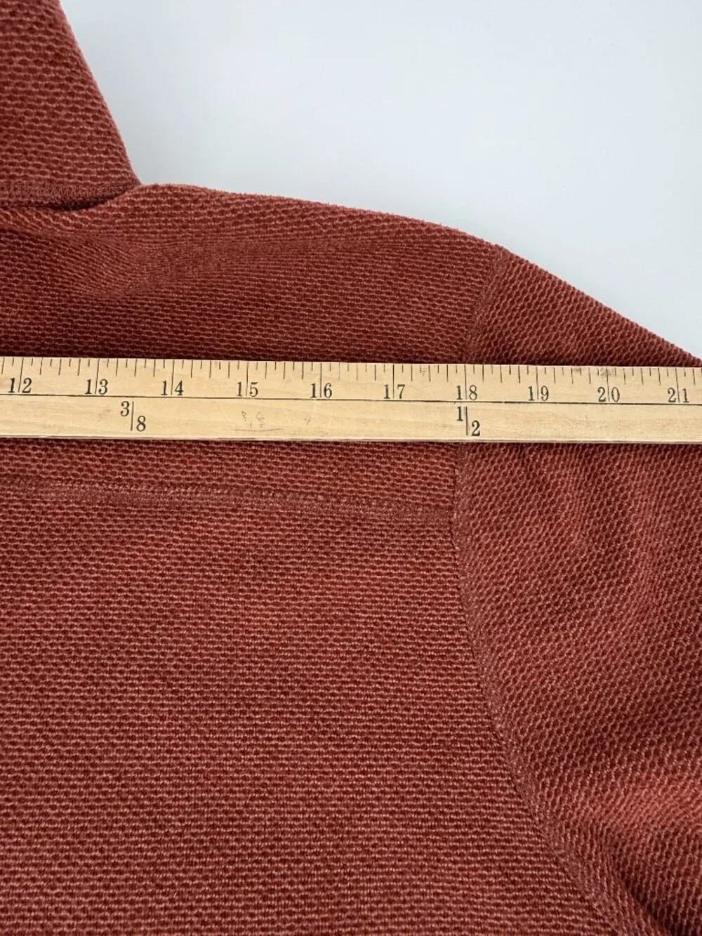 The North Face Rust Textured Quarter Zip Fleece Pullover L